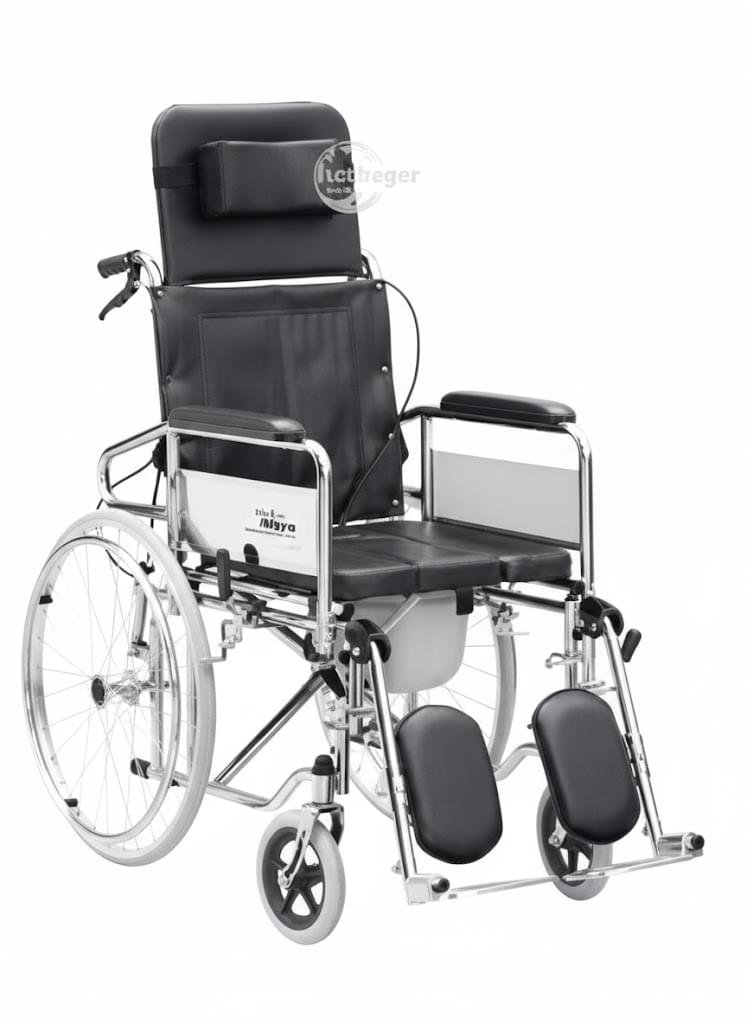 Wheel Chair with Commode - U Cut, Seat Lift